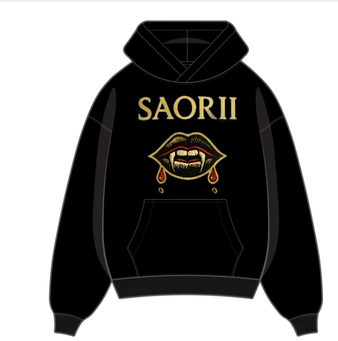 vampira hoodie golden