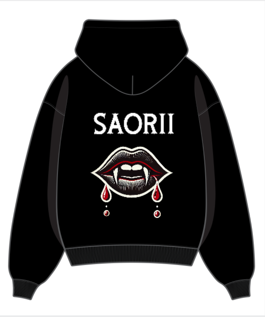 vampira hoodie black